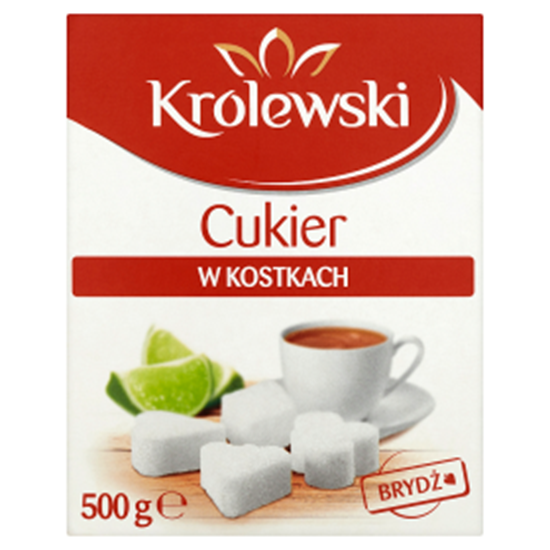 Obrazek Cukier Królewski Cukier w kostkach brydż 500 g (180 sztuk)