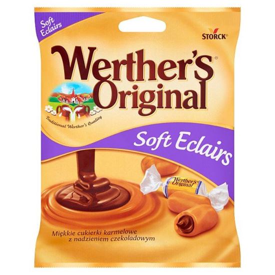 Werther's Original Soft Eclairs Miękkie cukierki karmelowe z nadzieniem czekoladowym 70 g