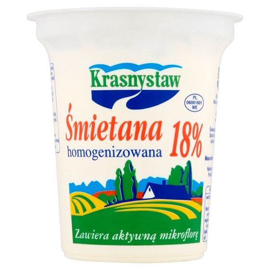 Krasnystaw Śmietana 18% homogenizowana 300 g