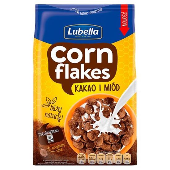 Lubella Corn Flakes Płatki kukurydziane kakao i miód 200 g