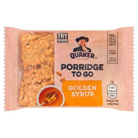 Quaker Porridge To Go Golden Syrup Batonik owsiany 55 g