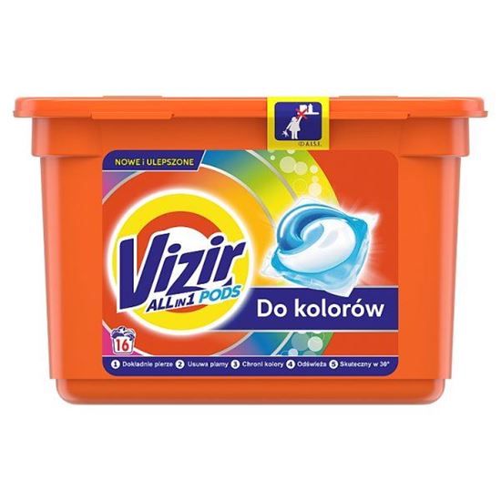 Vizir Color Kapsułki do prania, działanie Allin1, 16 prań