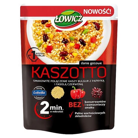Łowicz Kaszotto kasza bulgur z papryką i czerwoną fasolą 250 g