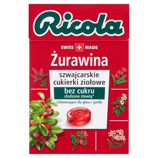 Ricola Szwajcarskie cukierki ziołowe żurawina 27,5 g