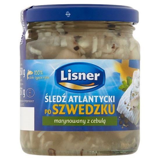 Lisner Śledź atlantycki po szwedzku marynowany z cebulą 250 g
