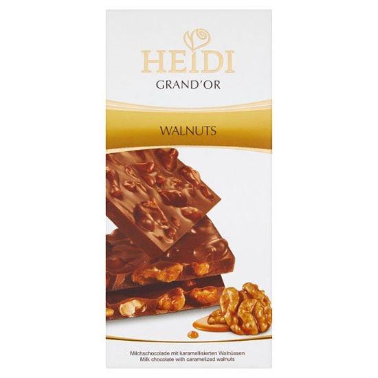 Heidi Grand΄Or Czekolada mleczna z kameralizowanymi orzechami włoskimi 100 g