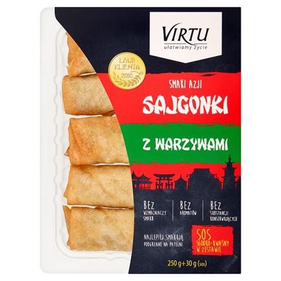 Virtu Smaki Azji Sajgonki z warzywami 250 g + sos słodko-kwaśny 30 g