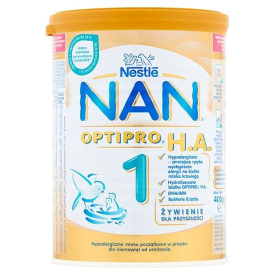 NAN OPTIPRO H.A. 1 Hypoalergiczne mleko początkowe w proszku dla niemowląt od urodzenia 400 g