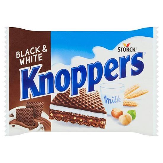 Knoppers Black & White Wafelek mleczno-orzechowy 25 g