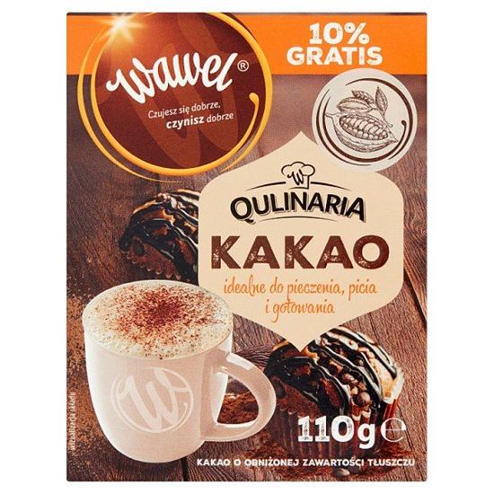 Wawel Qulinaria Kakao o obniżonej zawartości tłuszczu 110 g
