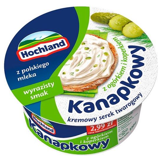 Hochland Kanapkowy Serek kremowy z ogórkiem i koperkiem 130 g