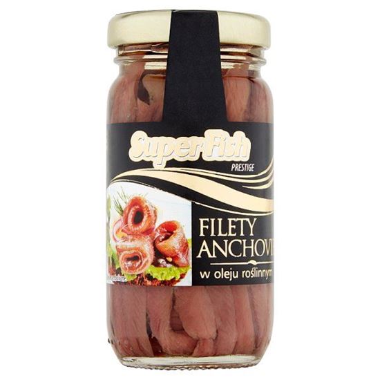 SuperFish Prestige Filety anchovies w oleju roślinnym 95 g