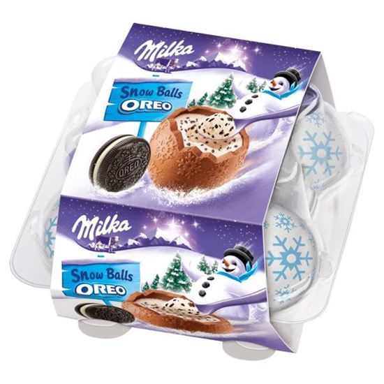 Milka Snow Balls Czekolada mleczna Oreo 112 g (4 x 28 g)