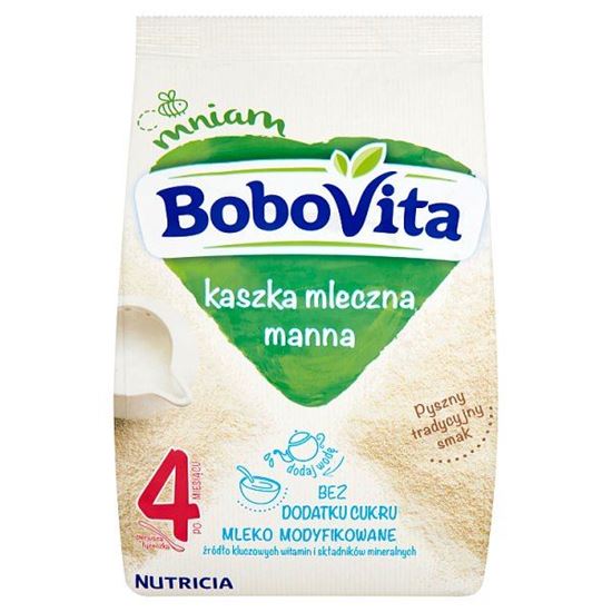 BoboVita Kaszka mleczna manna bez dodatku cukru po 4 miesiącu 230 g