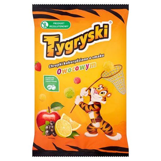 Tygryski Chrupki kukurydziane o smaku owocowym 70 g