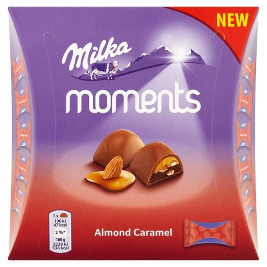 Milka Moments Czekolada mleczna Almond Caramel 96 g (11 sztuk)