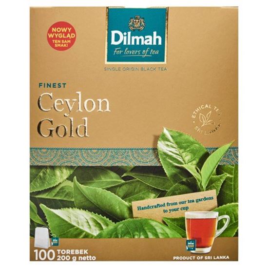 Dilmah Finest Ceylon Gold Klasyczna czarna herbata 200 g (100 x 2 g)