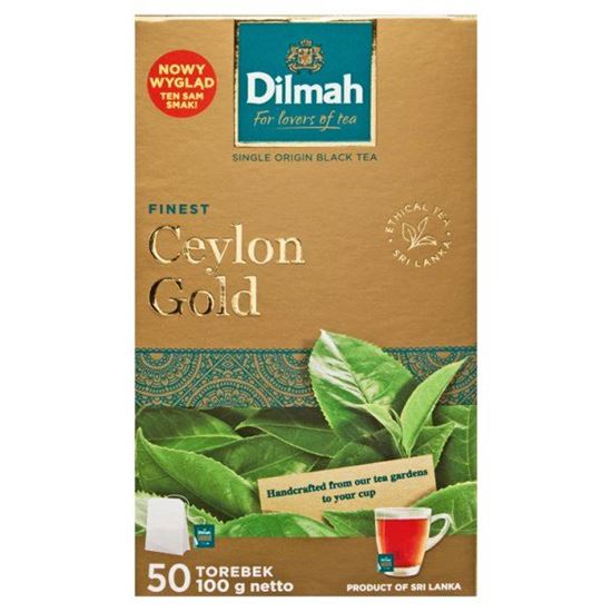Dilmah Finest Ceylon Gold Klasyczna czarna herbata 100 g (50 x 2 g)