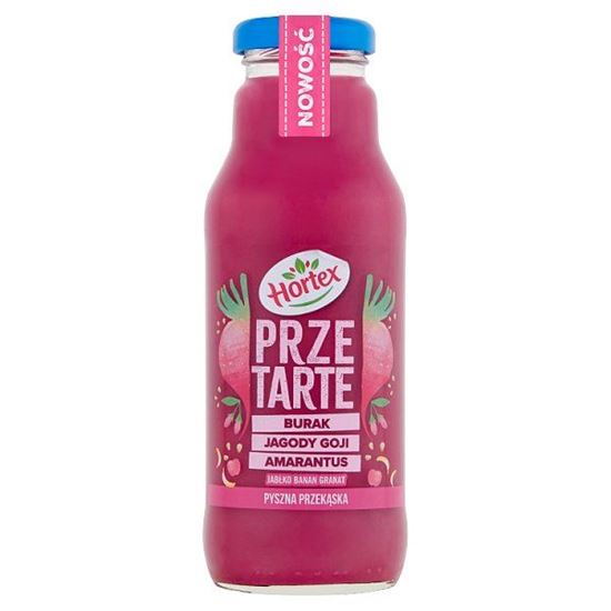 Hortex Przetarte Premium smoothie jabłko banan burak granat jagody goji amarantus 300 ml