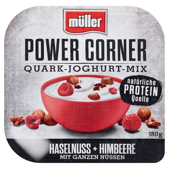 Müller Power Corner Serek + jogurt z dodatkiem orzechów i malin 180 g