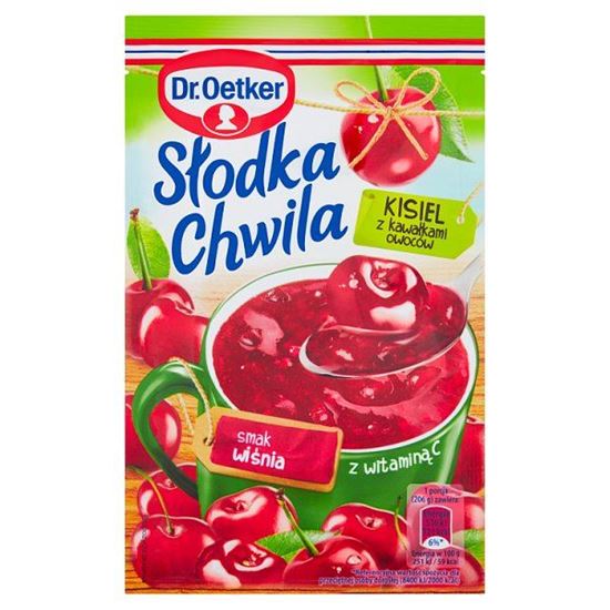 Dr. Oetker Słodka Chwila Kisiel z kawałkami owoców smak wiśnia 31,5 g
