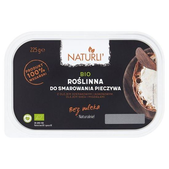 Naturli' Bio roślinny tłuszcz do smarowania 225 g