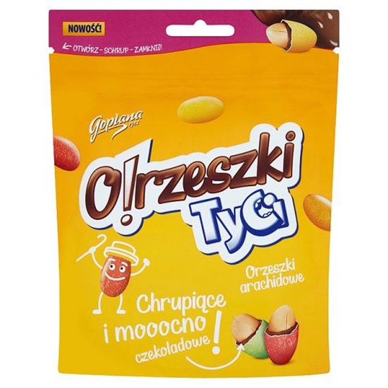 O!rzeszki Tyci Orzeszki arachidowe w czekoladzie 110 g