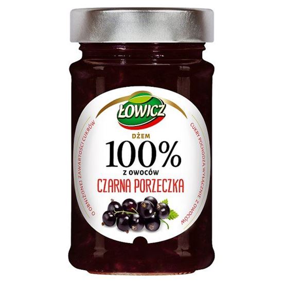 Łowicz Dżem 100% z owoców czarna porzeczka 220 g