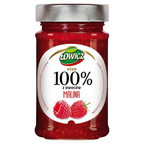 Łowicz Dżem 100% z owoców malina 220 g