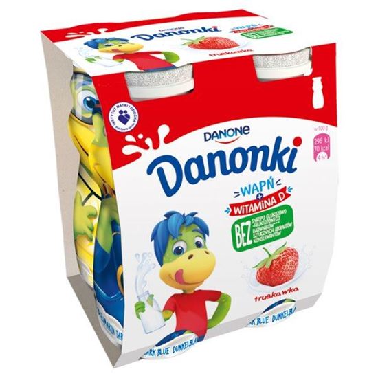 Danone Danonki Jogurt truskawka 400 g (4 x 100 g)