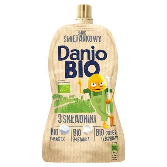 Danone Danio Bio Serek homogenizowany o smaku śmietankowym 130 g