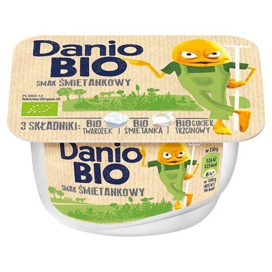 Danone Danio Bio Serek homogenizowanyo smaku śmietankowym 130 g