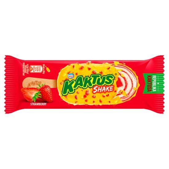 Kaktus Shake Lody o smaku śmietankowym zakręcone z sorbetem truskawkowym 90 ml