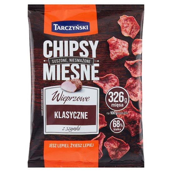 Tarczyński Chipsy mięsne wieprzowe klasyczne z szynki 25 g