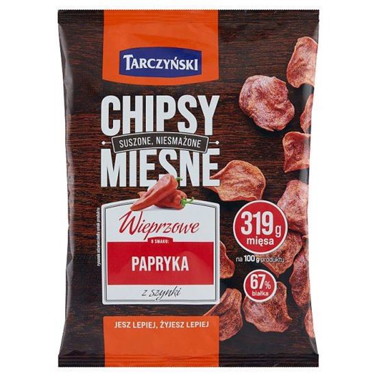 Tarczyński Chipsy mięsne wieprzowe o smaku papryka z szynki 25 g