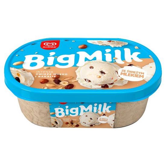 Algida Big Milk Intense Lody świeże mleko i bakalie 1000 ml