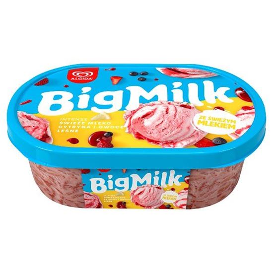 Algida Big Milk Intense Lody świeże mleko cytryna i owoce leśne 1000 ml