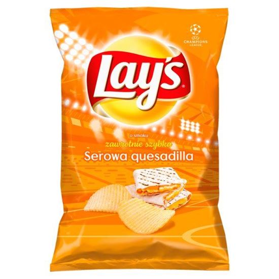 Lay's Chipsy ziemniaczane karbowane o smaku serowej quesadilli 130 g