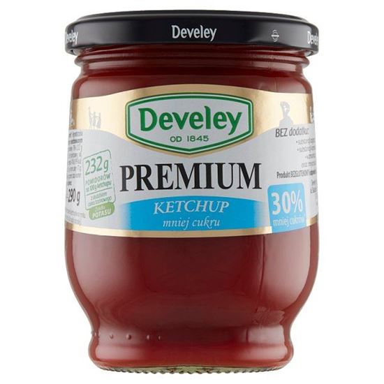 Develey Ketchup Premium mniej cukru 290 g