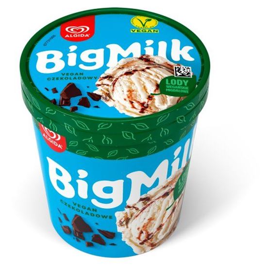 Algida Big Milk Lody wegańskie migdałowe waniliowe z nadzieniem czekoladowym 450 ml
