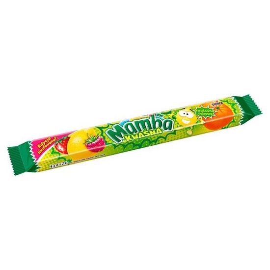 Mamba Kwaśna Gumy rozpuszczalne o smakach owocowych 106 g (4 x 26,5 g)
