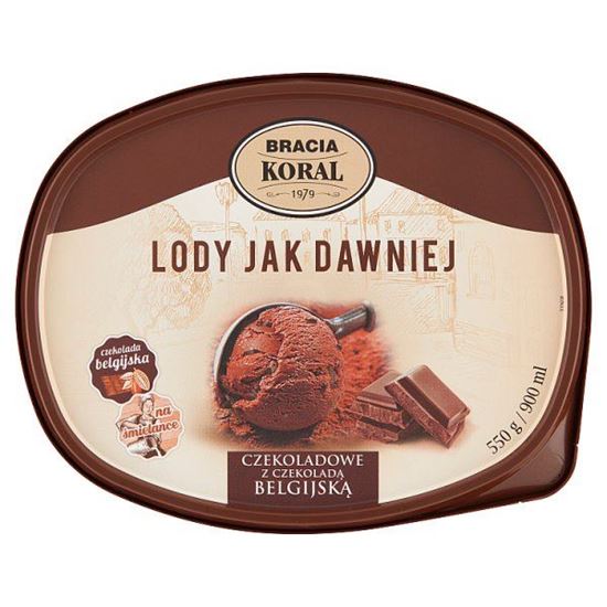 Bracia Koral Lody jak dawniej Lody czekoladowe z czekoladą belgijską 900 ml