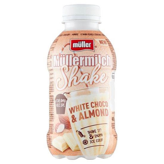 Müller Müllermilch Shake Napój mleczny o smaku białej czekolady i migdałów 400 g