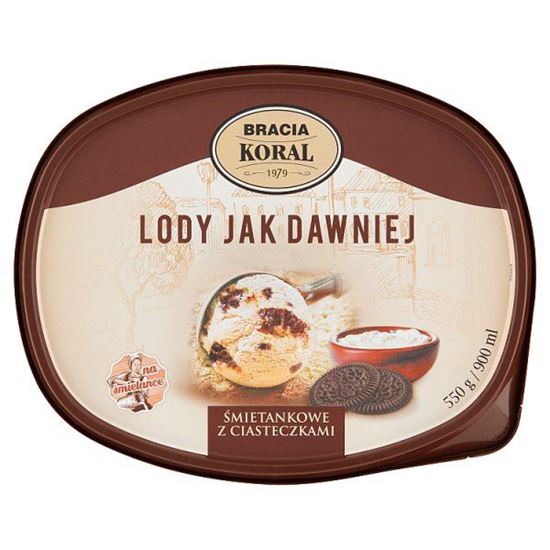 Bracia Koral Lody jak dawniej Lody śmietankowe z ciasteczkami 900 ml