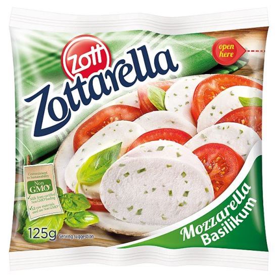 Zott Zottarella Ser mozzarella z bazylią 125 g
