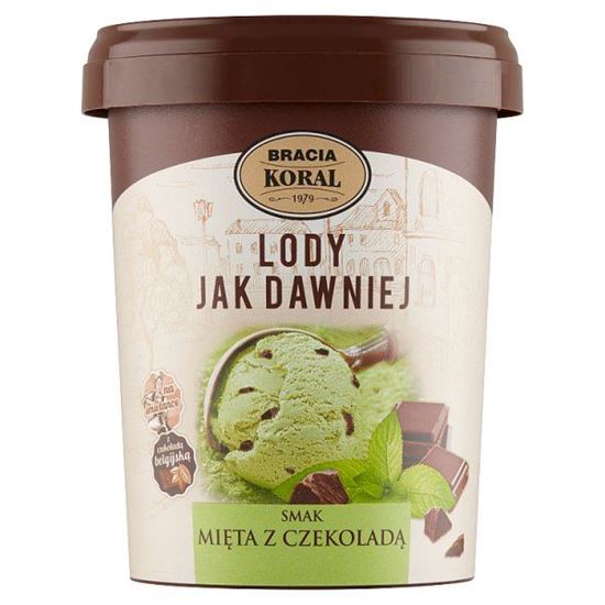Bracia Koral Lody jak dawniej Lody smak mięta z czekoladą 450 ml