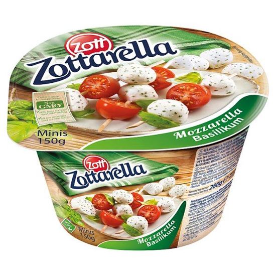 Zott Zottarella Minis Ser mozzarella z bazylią 150 g