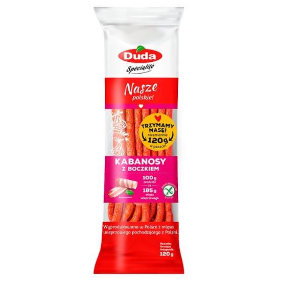 Duda Spécialité Kabanosy z boczkiem 120 g