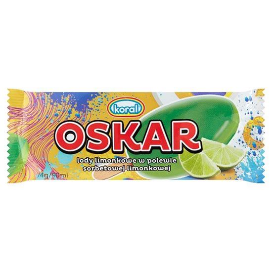 Koral Oscar Lody limonkowe w polewie sorbetowej limonkowej 90 ml