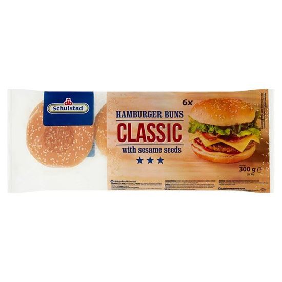 Schulstad Bułki pszenne do hamburgerów klasycznych 300 g (6 x 50 g)